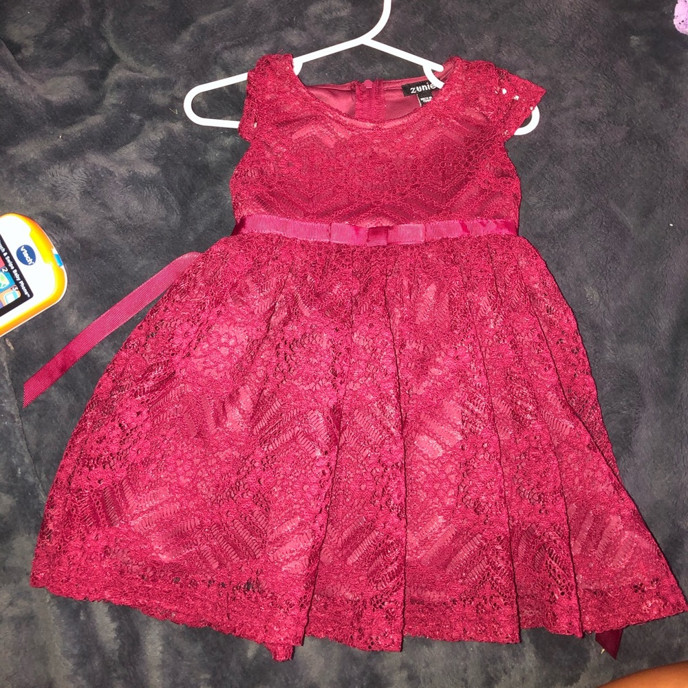 Girls red bow dress new 2T